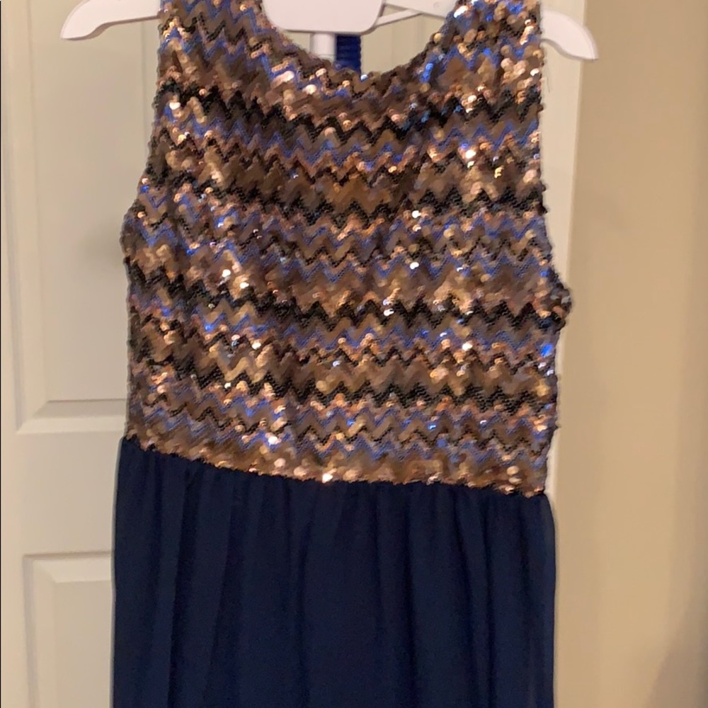 Midnight blue sequin dress - Picture 3 of 3